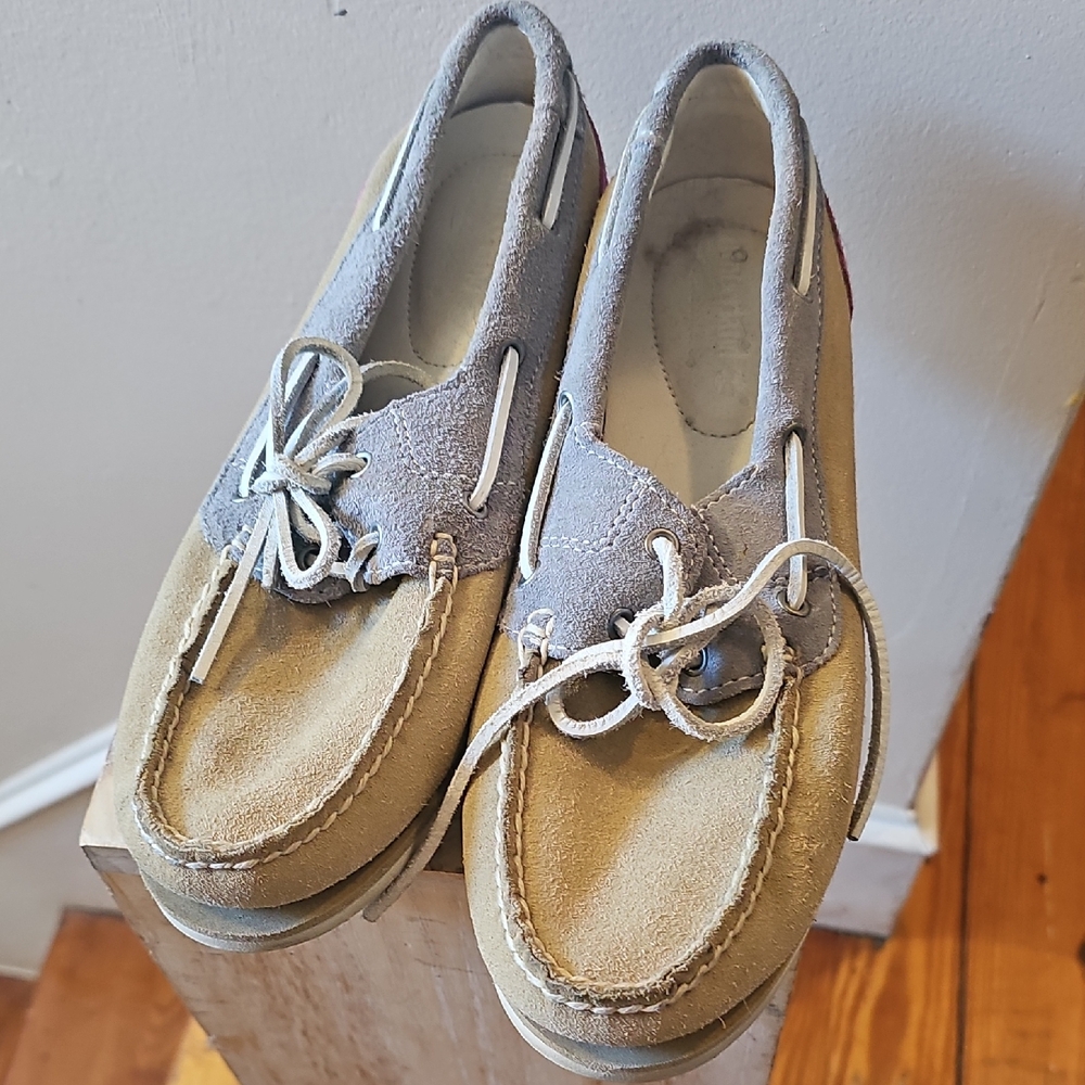 Timberland Two-Tone Suede Moccasin Loafers